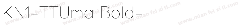 KN1-TTUma Bold字体转换